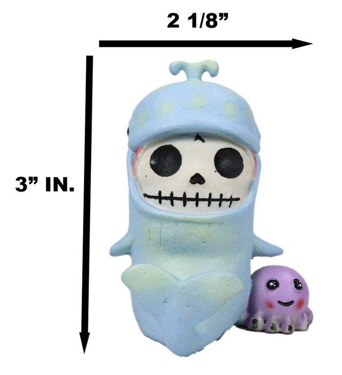 Furry Bones Moby Dick The Whale Skeleton Monster With Purple Octopus Figurine