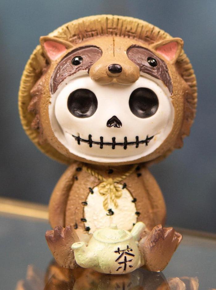 Furry Bones Tanuki Raccoon Dog With Farmer Hat Skeleton Collectible Figurine Furry Bones Tanuki Raccoon Dog With Farmer Hat Skeleton Collectible Figurine