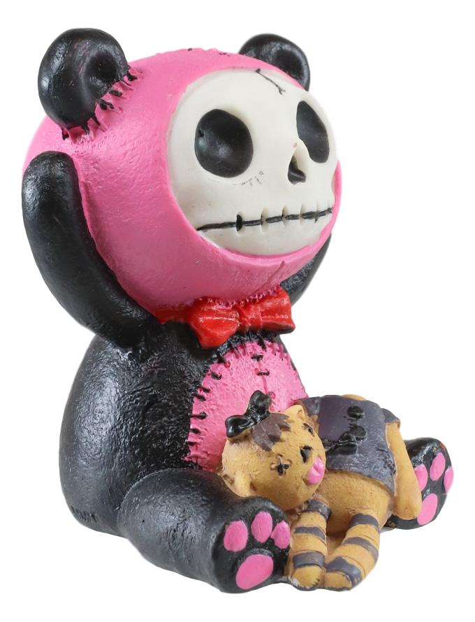 Furrybones Black And Pink Panda Pandie Voodoo Skeleton Monster Ornament Figurine