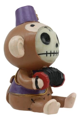 Furrybones Circus Monkey Playing An Accordion Voodoo Skeleton Statue Furry Bones