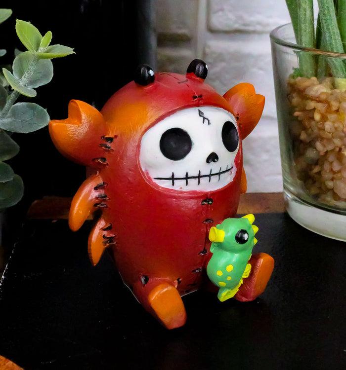 Furrybones Red Fire Lobster Scuttle Sea Horse Skeleton Furry Bones Figurine