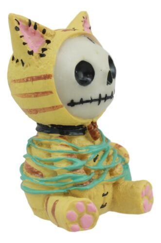 Furrybones Tabby Mao Mao Entangled With Yarn Kitty Cat Skeleton Figurine 2.5"H
