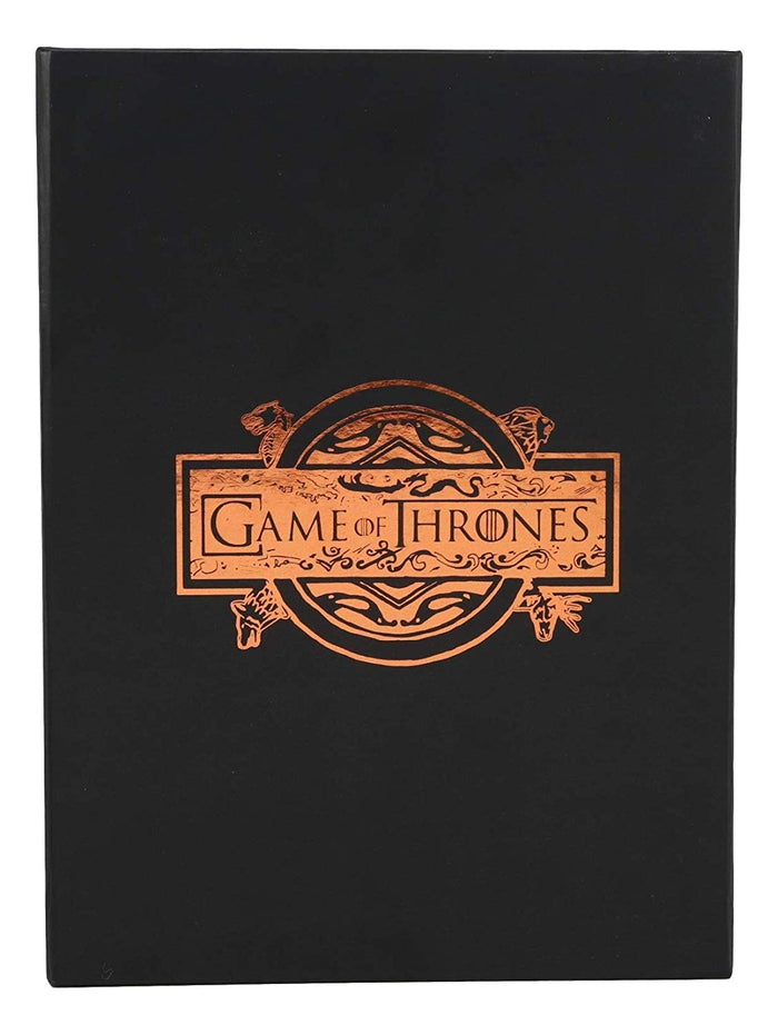 Game Of Thrones The Iron Throne And Stag Lion Wolf Dragon Embossed Journal 5"x7"
