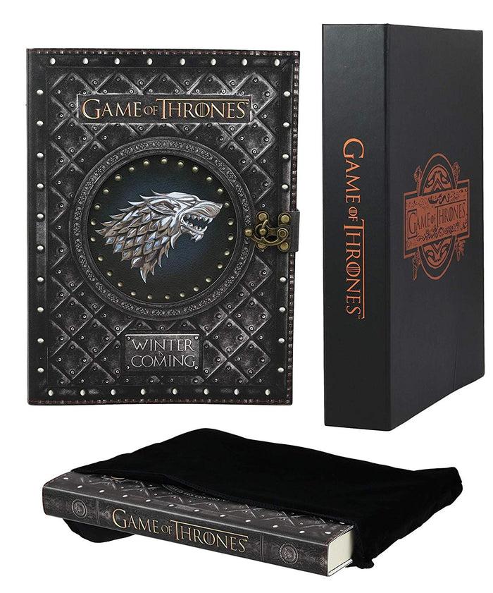 Game of Thrones Winter Is Coming Stark Direwolf Large Embossed Journal 7"x10"