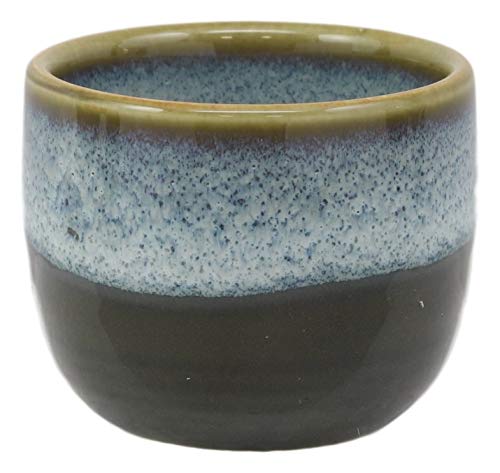 Glazed Ceramic Pottery Heaven Earth Japanese Sake Tokkuri Flask And 3 Cups Set