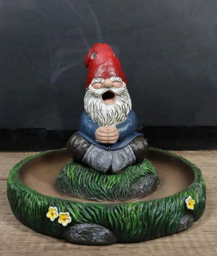 Gnaughty Pot High Smoking Gnome Zen Meditation Cone And Stick Incense Burner Gnaughty Pot High Smoking Gnome Zen Meditation Cone And Stick Incense Burner