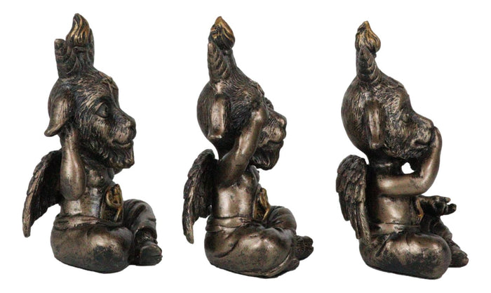 Goat Of Mendes Samael Lilith See Hear Speak No Evil Baphomets Set Of 3