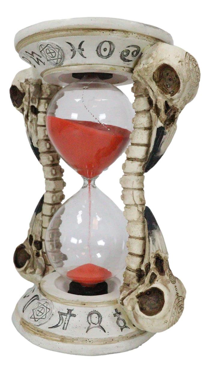 Gothic Alchemy Symbols Plague Doctor Raven Skulls And Bones Sand Timer Figurine
