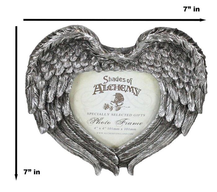 Gothic Angel Winged Heart Photo Picture Frame Wall Or Easel Desktop Display