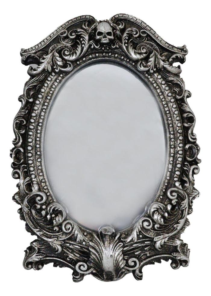 Gothic Baroque Style Masque Of The Black Roses Skull Table Or Wall Mirror Decor