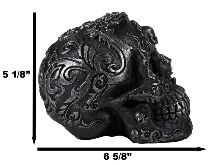 Gothic Black El Diablo Inferno Fire Tattoo Devil Hell Dragon Skull Figurine