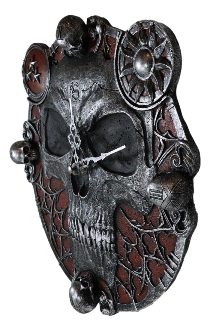 Gothic Blood Astrology Sands Of Death Time Waits For No Man Skull Wall Clock
