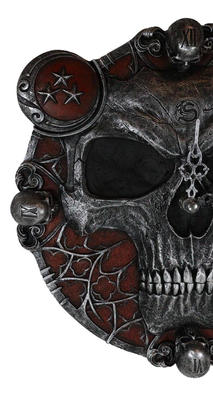 Gothic Blood Astrology Sands Of Death Time Waits For No Man Skull Wall Clock