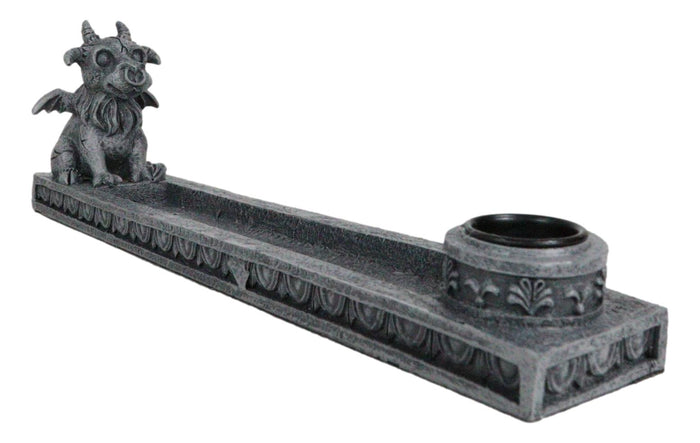 Gothic Fantasy Winged Baphomet Goat Gargoyle Incense Burner And Candle Holder
