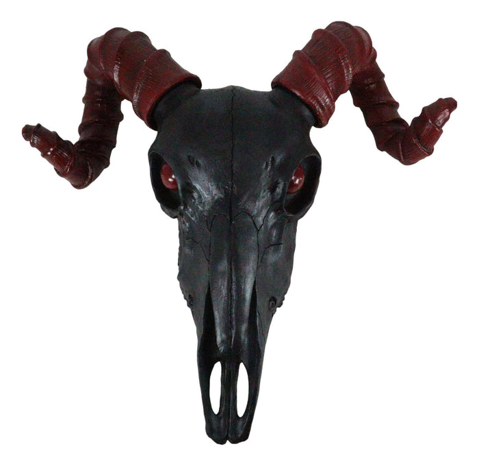 Gothic Goat Of Mendes Baphomet Belial Ram Skull Red Horns Wall Decor