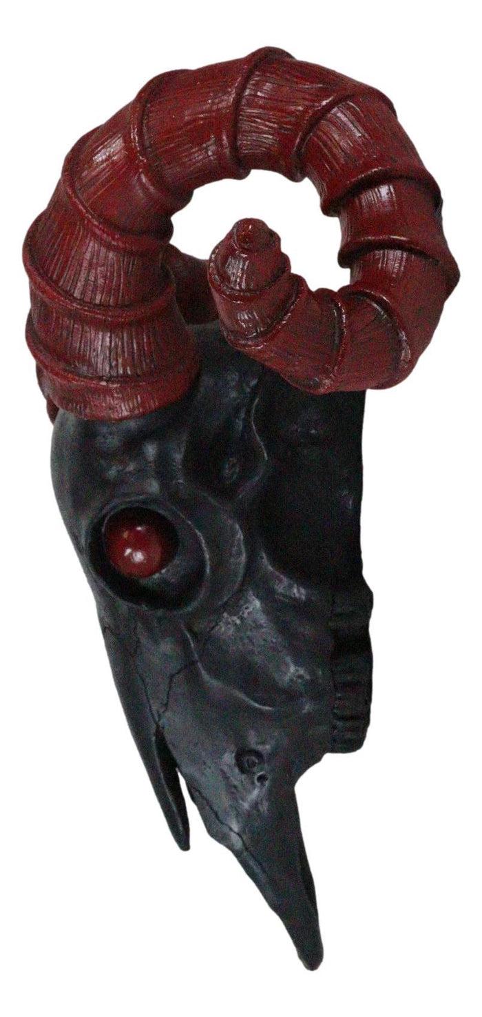 Gothic Goat Of Mendes Baphomet Belial Ram Skull Red Horns Wall Decor