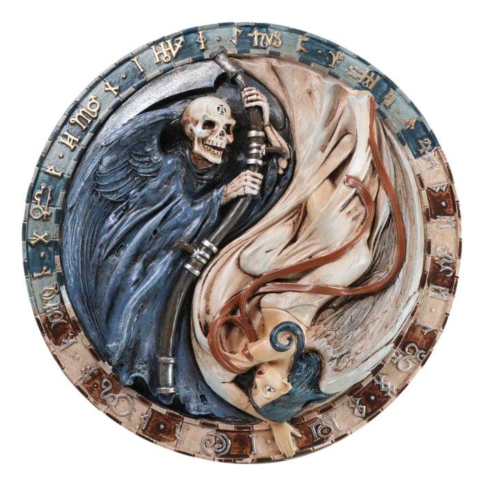 Gothic Grim Reaper Of Darkness And Angel Of Light Versus Doctrinus Wall Decor
