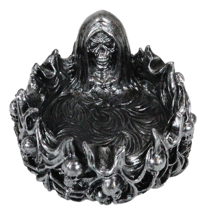 Gothic Grim Reaper Of Souls Skulls And Skeletons In Fire Of Hell Ashtray Decor