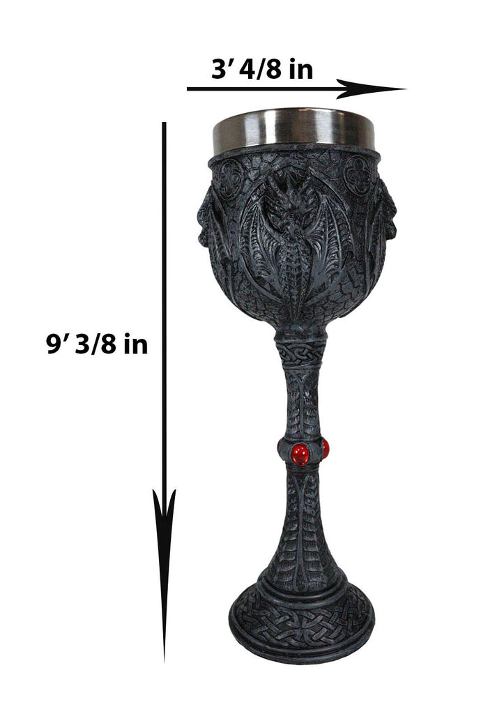 Gothic Lair Of The Dragons Archaic Bone Dungeon Tombs Dragon Wine Goblet Cup