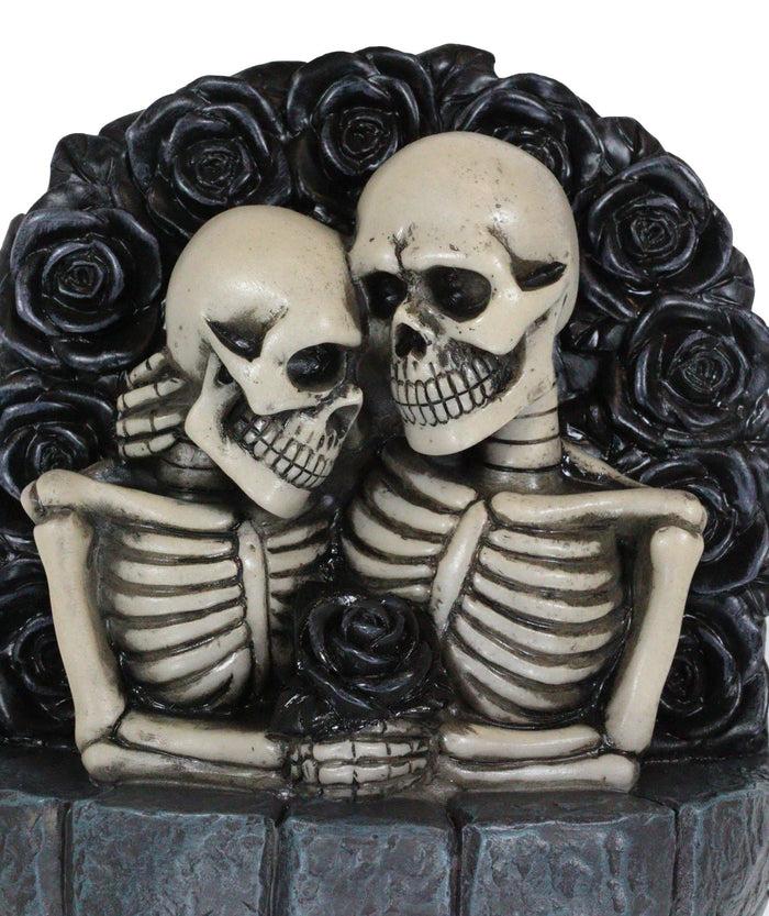 Gothic Love Never Dies Romeo Juliet Skeleton Couple By Black Roses Wall Decor