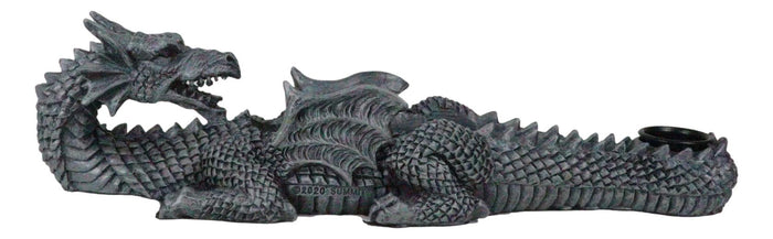 Gothic Mythical Guardian Dragon Gargoyle Incense Stick And Taper Candle Holder