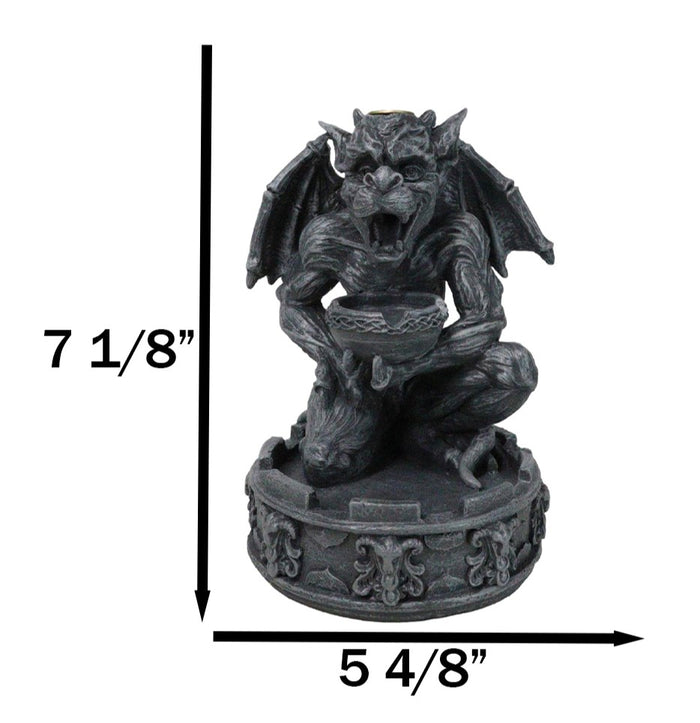 Gothic Servant Chimera Gargoyle Ceremonial Bowl Backflow Incense Burner Figurine