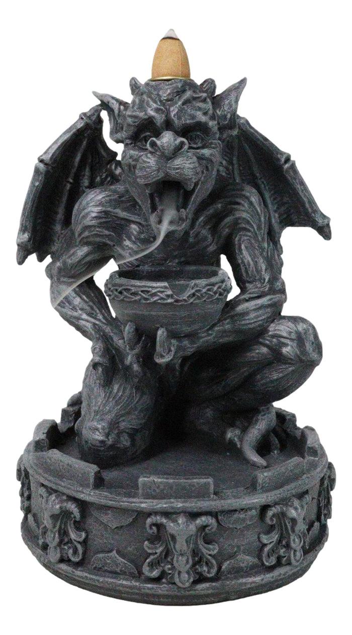 Gothic Servant Chimera Gargoyle Ceremonial Bowl Backflow Incense Burner Figurine