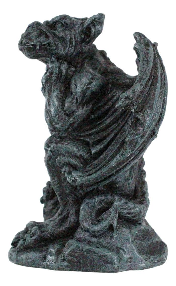 Gothic Winged Gorilla King Kong Prime Gargoyle Crouching Miniature Figurine