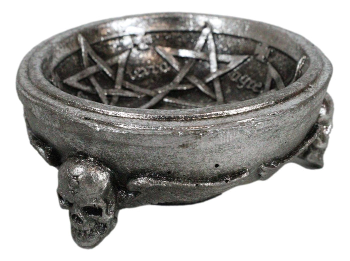 Gothic Winged Skulls Pentagramatron Supernatural Magical Talismans Trinket Dish