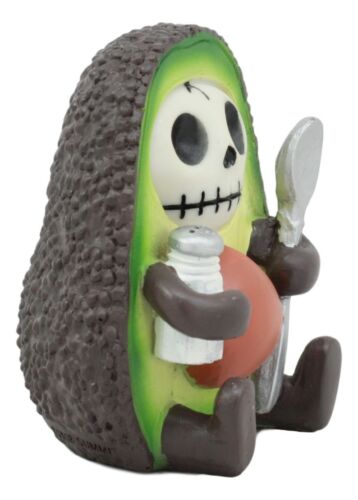 Gourmet Furrybones Hass Avocado Figurine Small Furry Bones Skeleton Decor Statue
