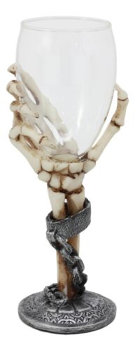 Grasp Of The Dead Eternal Slave Skeleton Hand Wine Goblet Glass Drink Chalice