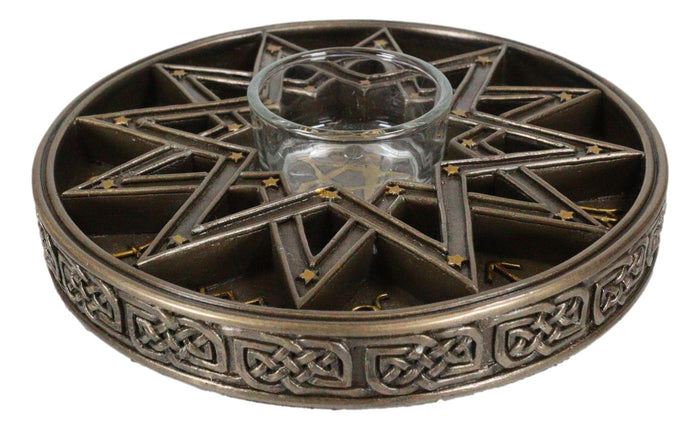 Greek Astrological Horoscopes Zodiac Pentagram Alchemy Votive Candle Holder