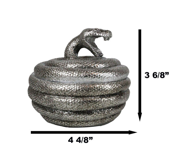 Greek God Of Healing Asclepius Coiling Aesculapian Snake Decorative Trinket Box