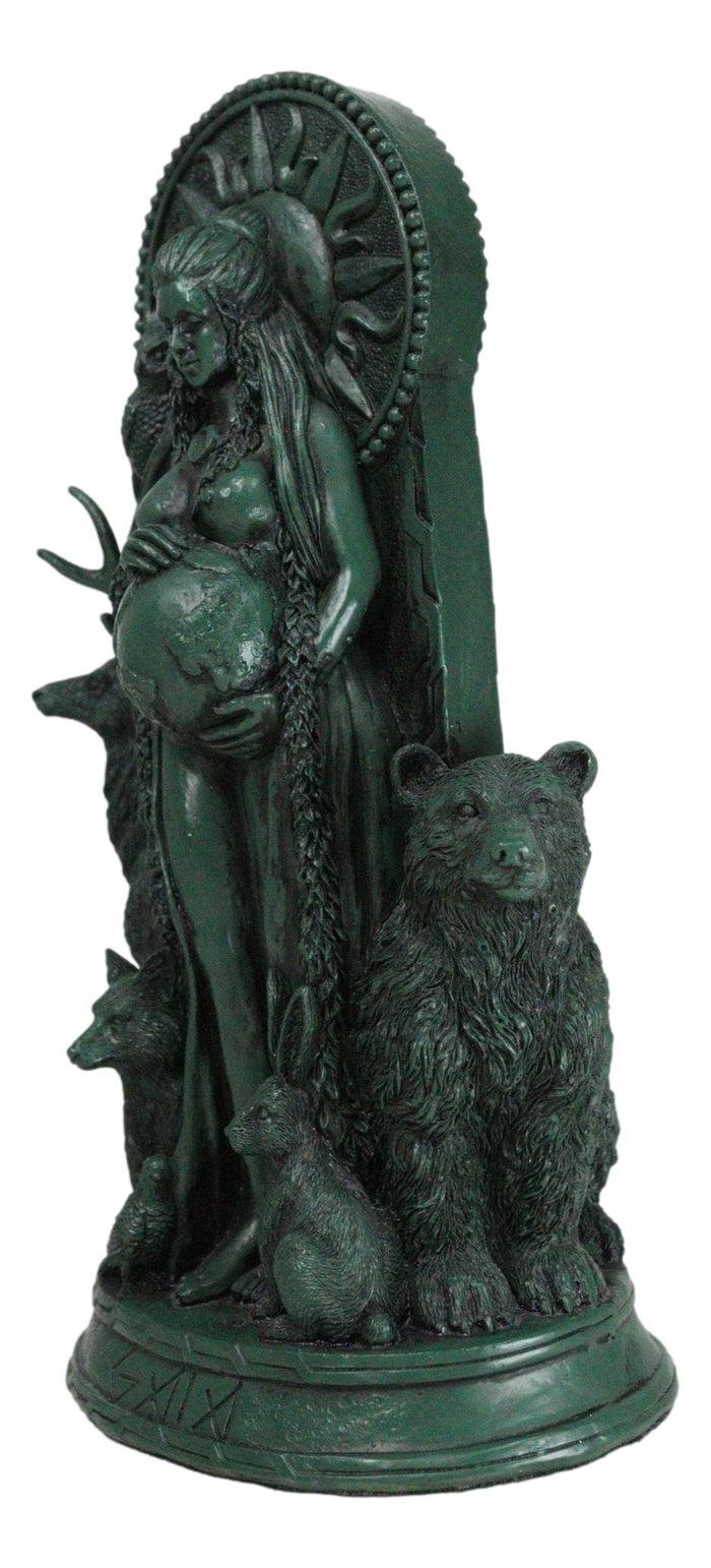 Greek Goddess Gaia Pregnant With Earth Accompanied By Animals Figurine