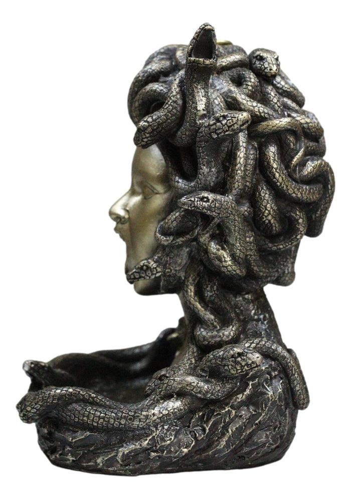 Greek Goddess Medusa With Snake Hairs Backflow Incense Cone Burner Figurine