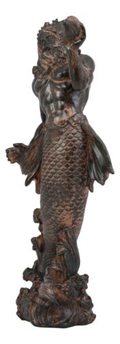 Greek Mythology God Of The Seas And Tremors Merman Poseidon Statue Neptune Decor