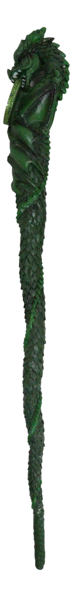 Green Earth Gaia Soul Drake Elemental Dragon Fantasy Cosplay Magic Wand 14" L