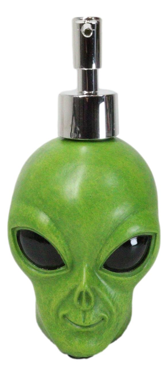 Green UFO Extra Terrestrial Roswell Alien Liquid Soap Or Lotion Pump Dispenser