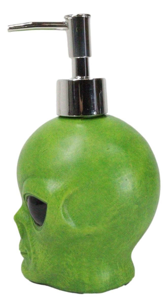 Green UFO Extra Terrestrial Roswell Alien Liquid Soap Or Lotion Pump Dispenser