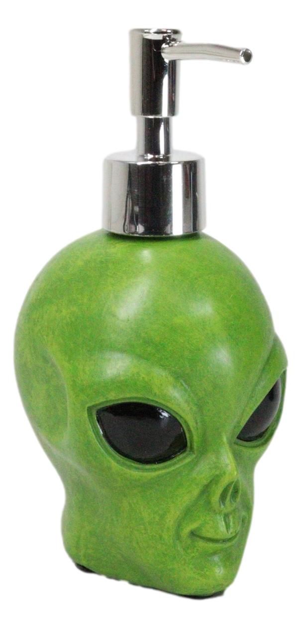 Green UFO Extra Terrestrial Roswell Alien Liquid Soap Or Lotion Pump Dispenser