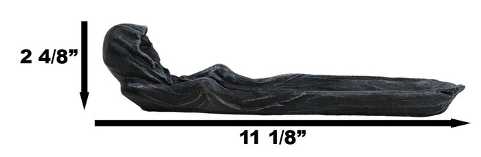 Hallowed Death Grim Reaper In Dark Cloak Master Wizard Incense Burner Figurine