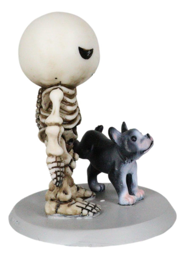 Halloween Unfortunate Skeleton Boy Lucky Gets Peed On By A Stray Dog Figurine