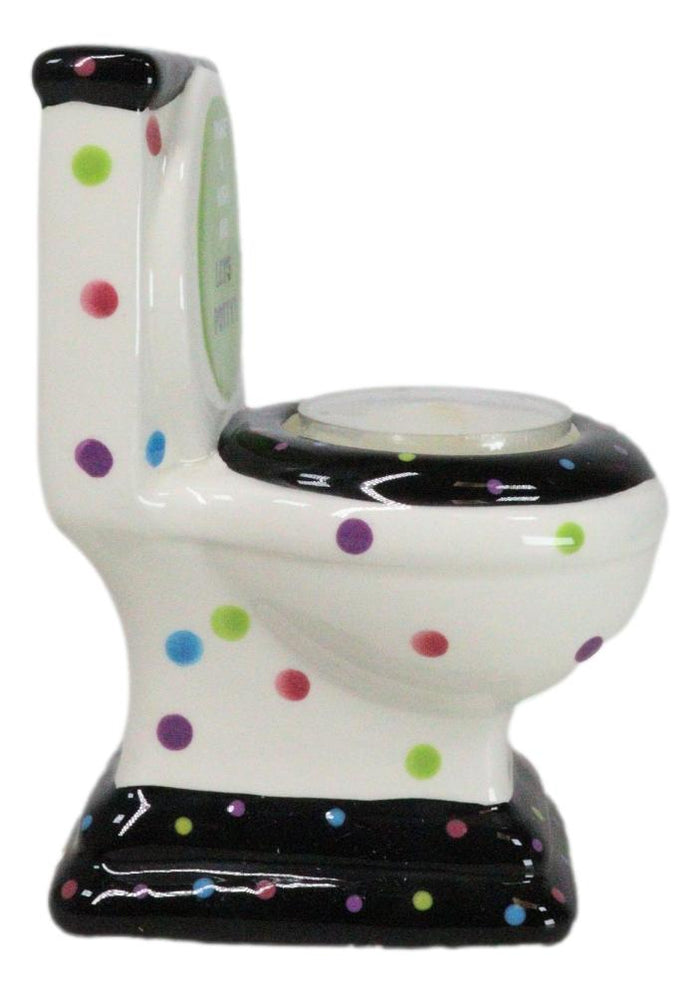 Happy Birthday Make A Wish And Let's Potty Ceramic Tea Light Candle Holder