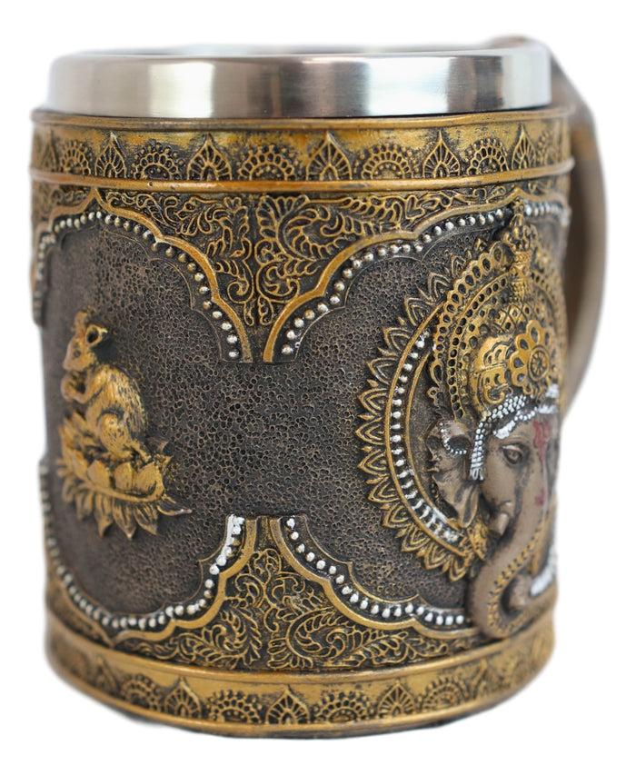 Hindu God Of Success Lord Ganesha Ganapati Coffee Mug With Elephant Trunk Handle