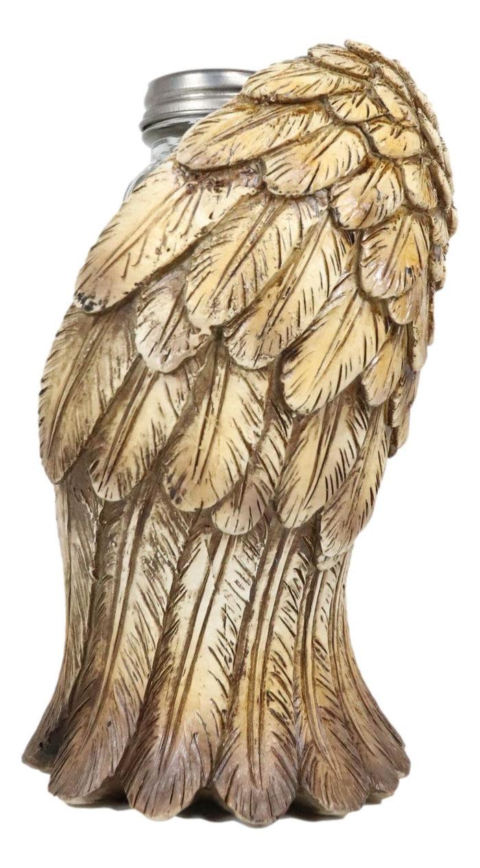 Holy Cross Psalm127 Scripture Heart Angel Wings Salt Pepper Shakers Holder Set