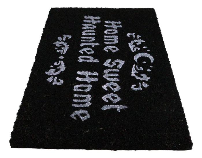 Home Sweet Haunted Home Halloween Black Coir Coconut Fiber Floor Mat Doormat