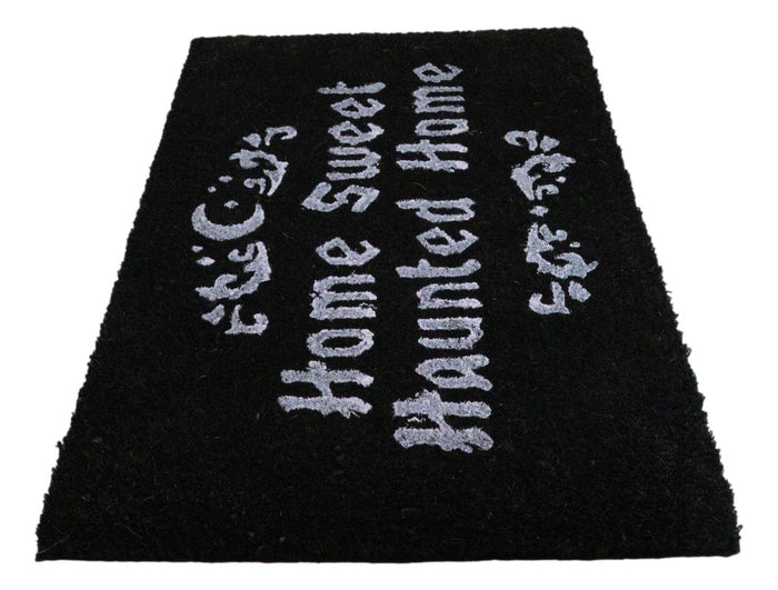 Home Sweet Haunted Home Halloween Black Coir Coconut Fiber Floor Mat Doormat