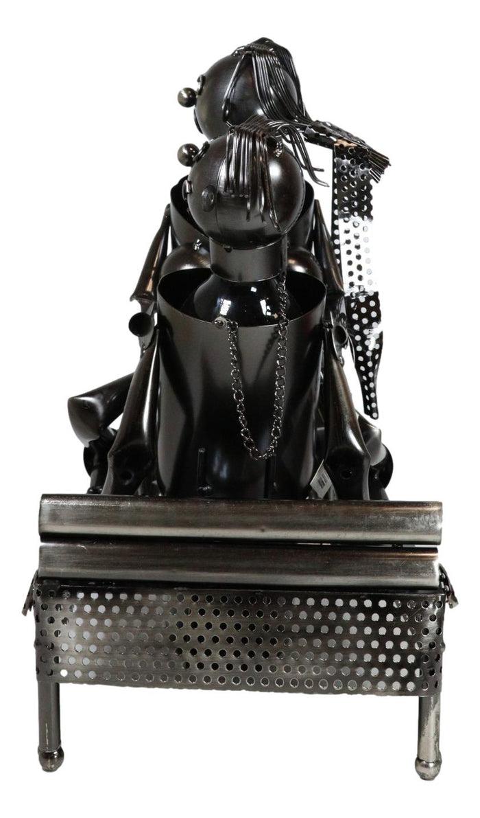 Honeymoon Wedding Couple Making Love Hand Made Metal Wine Bottle Holder Caddy