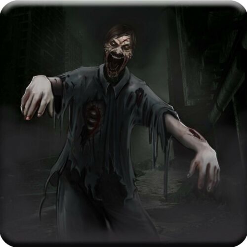 Horror Of TheUndead Walking Dead Zombie Ceramic Drink Coaster Set 4 Corked Tiles