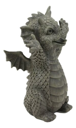 Hug Me Please Small Baby Garden Dragon With Wide Open Arms Statue Fantasy Decor